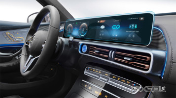 Ochronne szkło Pixsel na deskę rozdzielczą MERCEDES BENZ EQC-CLASS - 24.7“ 2019 - 2023